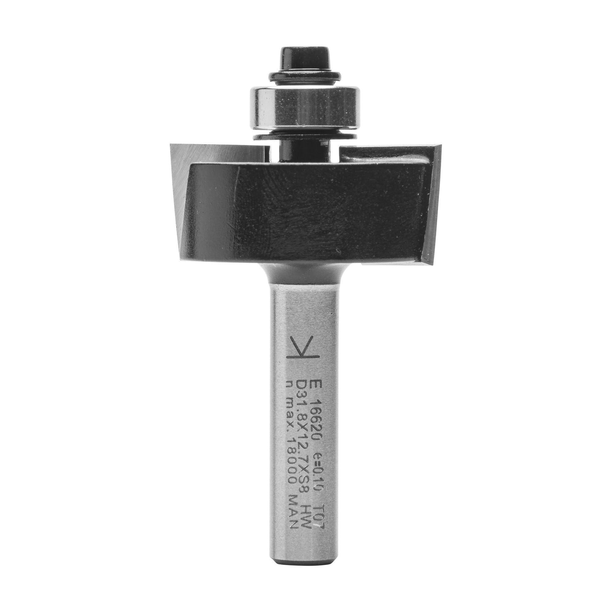 ENT 16620 Frez trzpieniowy w wegliku, trzpien (S) 8 mm, srednica (D) 31,8 mm, NL 12,7 mm, T 9,5 mm, SL 32 mm, z lozyskiem kulkowym