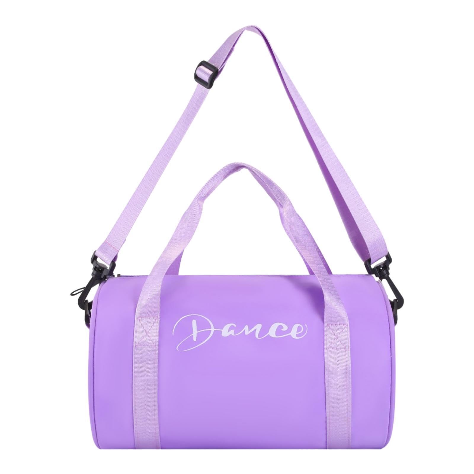 Dance Bag for Girls Portable Dance Duffle Bag for Sport Weekender Gymnastics Purple-image-39