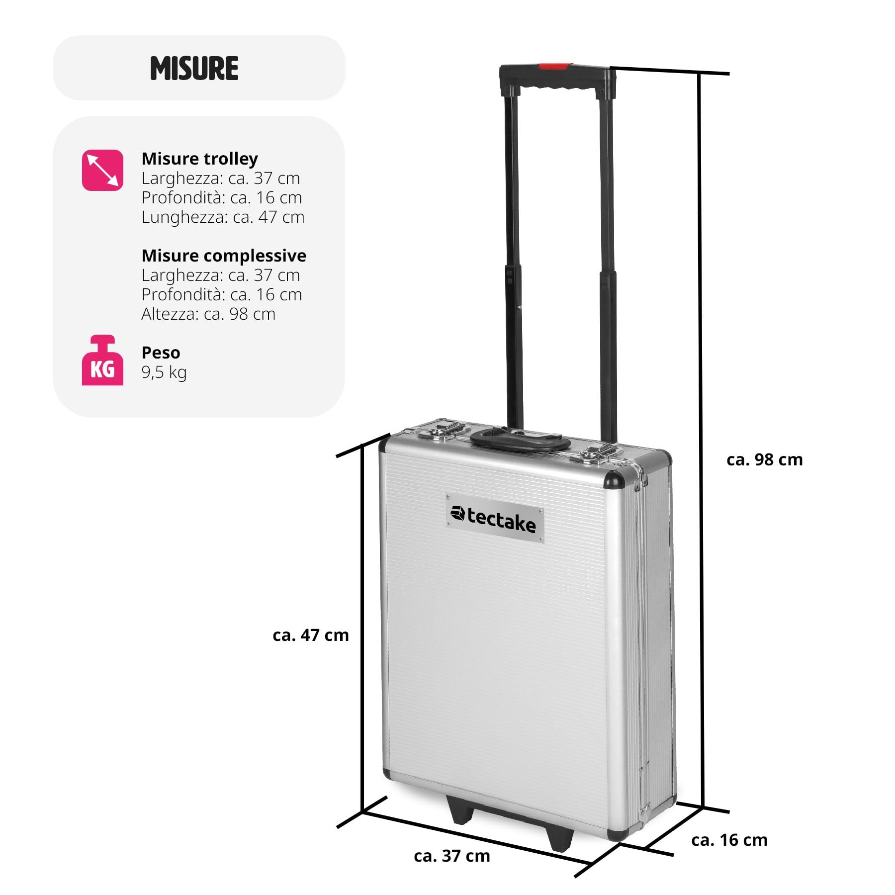 tectake® Trolley Porta Attrezzi, Set di Attrezzi da lavoro 799 Pezzi, Valigia Porta Attrezzi, Carrello porta attrezzi, Portautensili, Cassetta con 3 Cassetti, Trolley da Lavoro