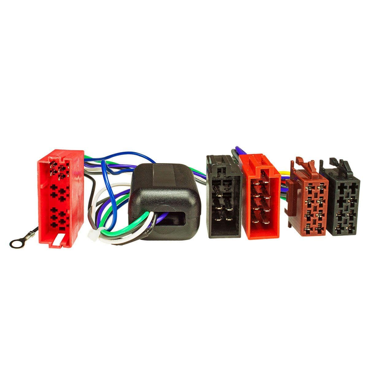 tomzz Audio 7003-001 Adaptador de Radio del Sistema Activo Compatible con Audi A2 A3 A4 A6 A8 4x100 Watt máx. Mini-ISO a 16pin ISO estándar