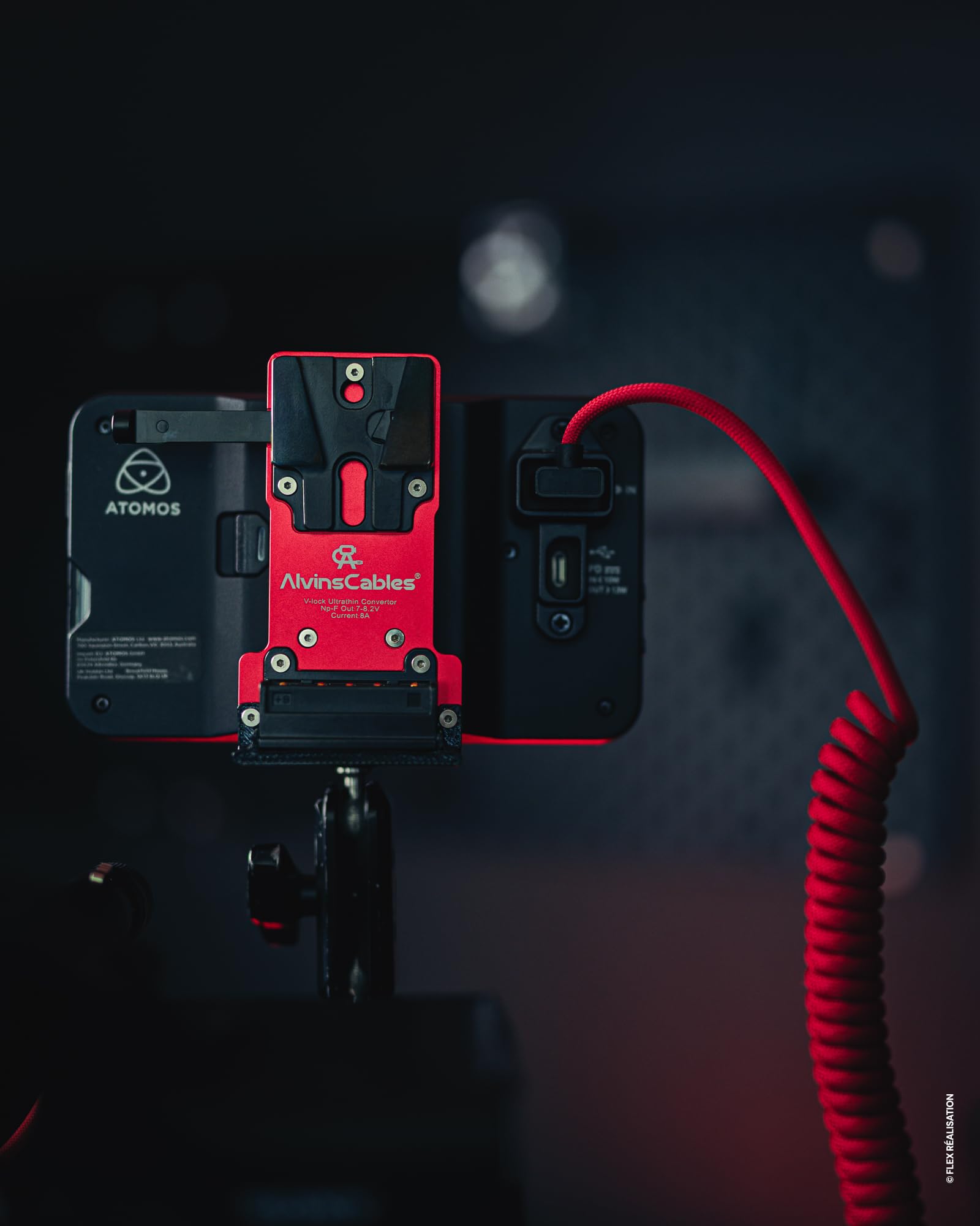 Alvin's Cables NP-F do Sony F970 F770 F550, Atomos Ninja V/Shogun/SmallHD 702, Feelworld, Hollyland Mars - V-Lock Bateria V-Mount - USB-C 36W - Kompatybilny z Kamery i Monitorami