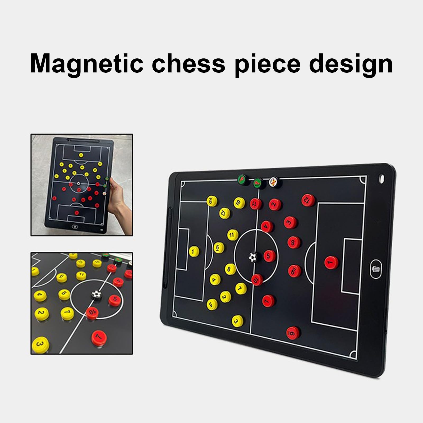 Lavagna Tattica Elettronica per Calcio, Lavagna Strategica LCD per il Calcio, Cancellazione e Blocco con un Solo Tocco, Include Penna Stilo