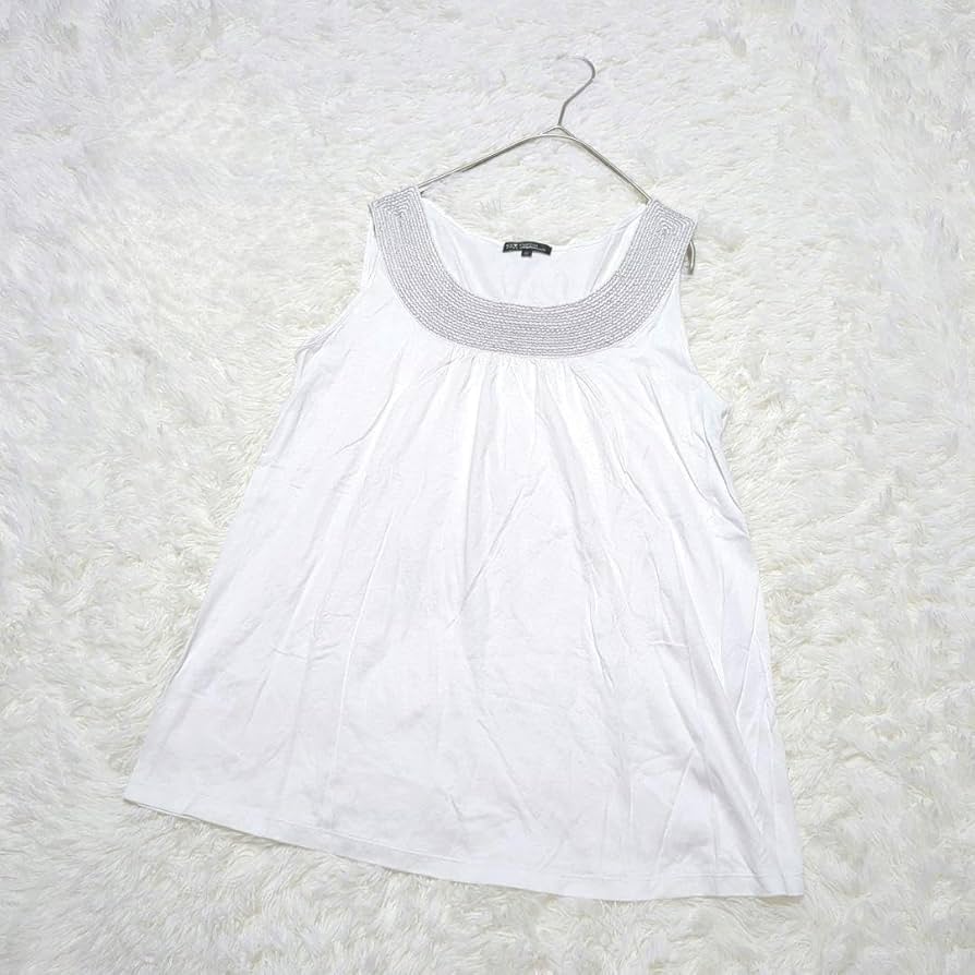 anuans ホワイトノースリーブタンクトップ anuans ホワイトノースリーブタンクトップ anuans｜アニュアンス