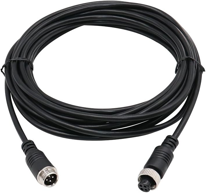 34FT 4-Pin Aviation Backup Camera Cable - Extension Cord For Rear View Camera Systems