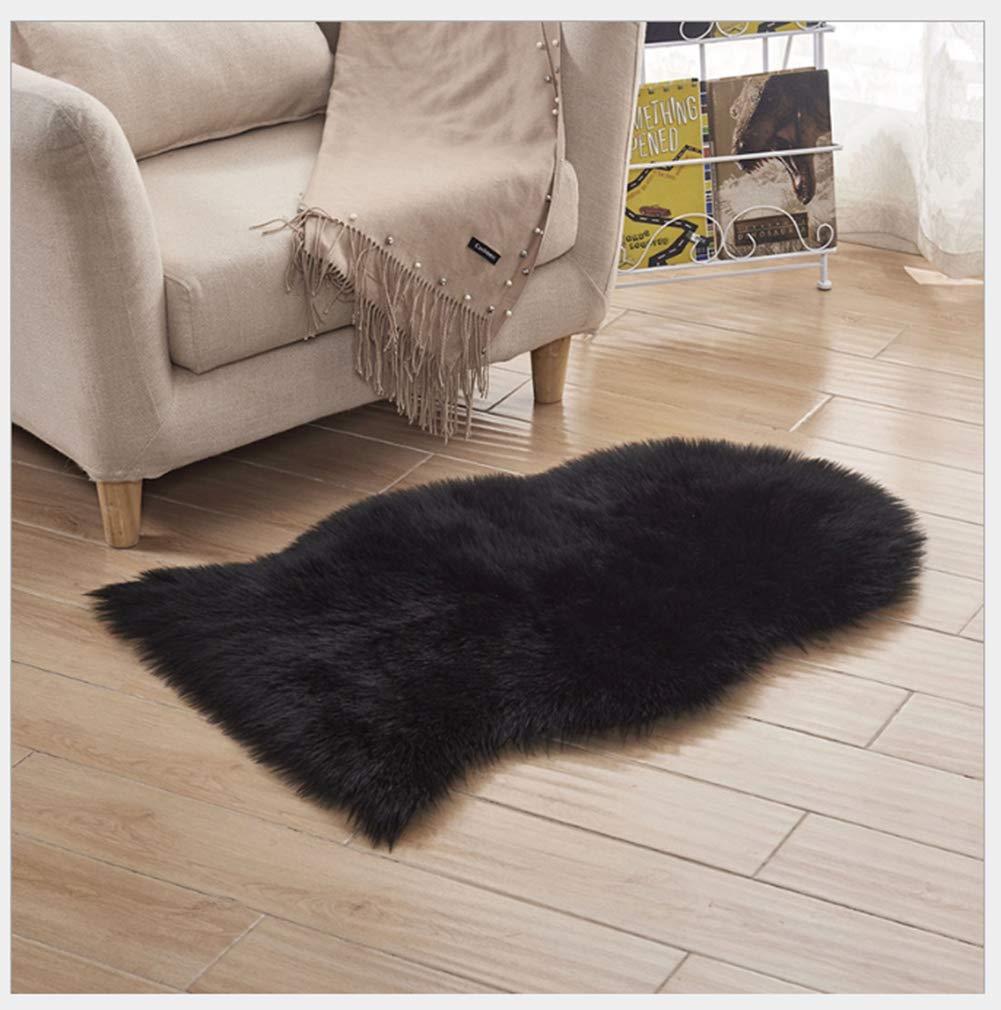 QIKEGooods Sofa Rug Floor Fuax Fur Rug Soft Fluffy Rug Faux Sheepskin Rug shaggy Carpet Mats for Living Room Bedroom Sofa Chair