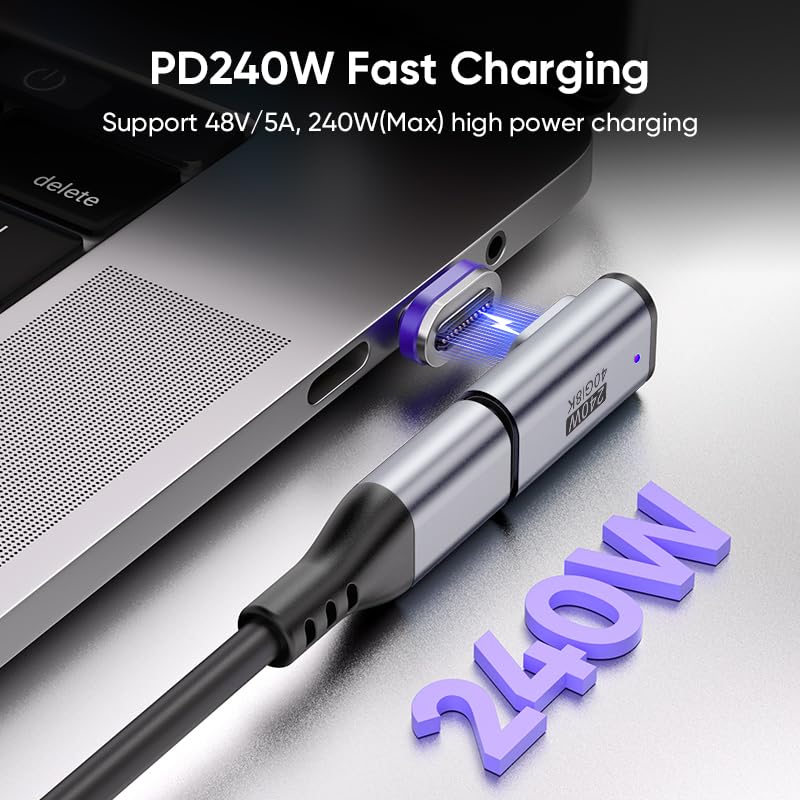 Adaptador Magnético USB-C Ángulo 90° 240W Pack 2 miniatura 2