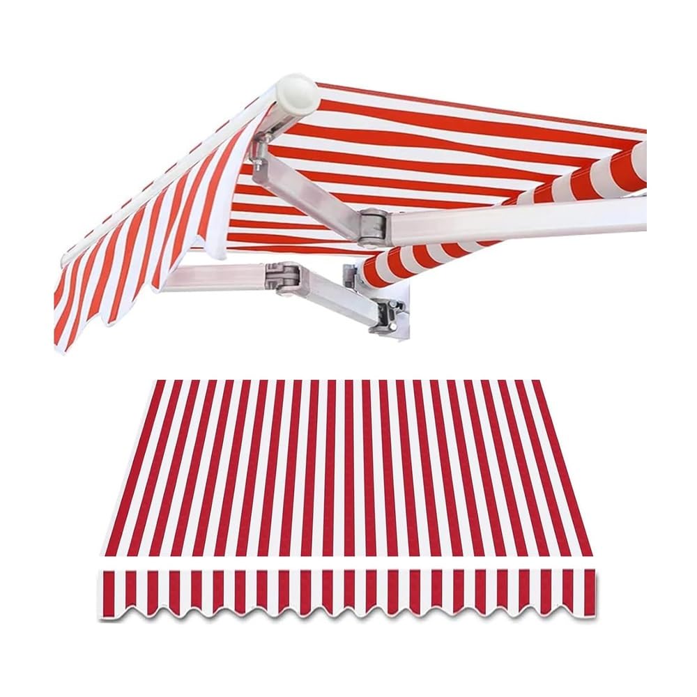 Copertura retrattile in tessuto di ricambio per porte e finestre, impermeabile, per esterni (rosso, 3 x 2 m), parasole per terrazze e terrazze