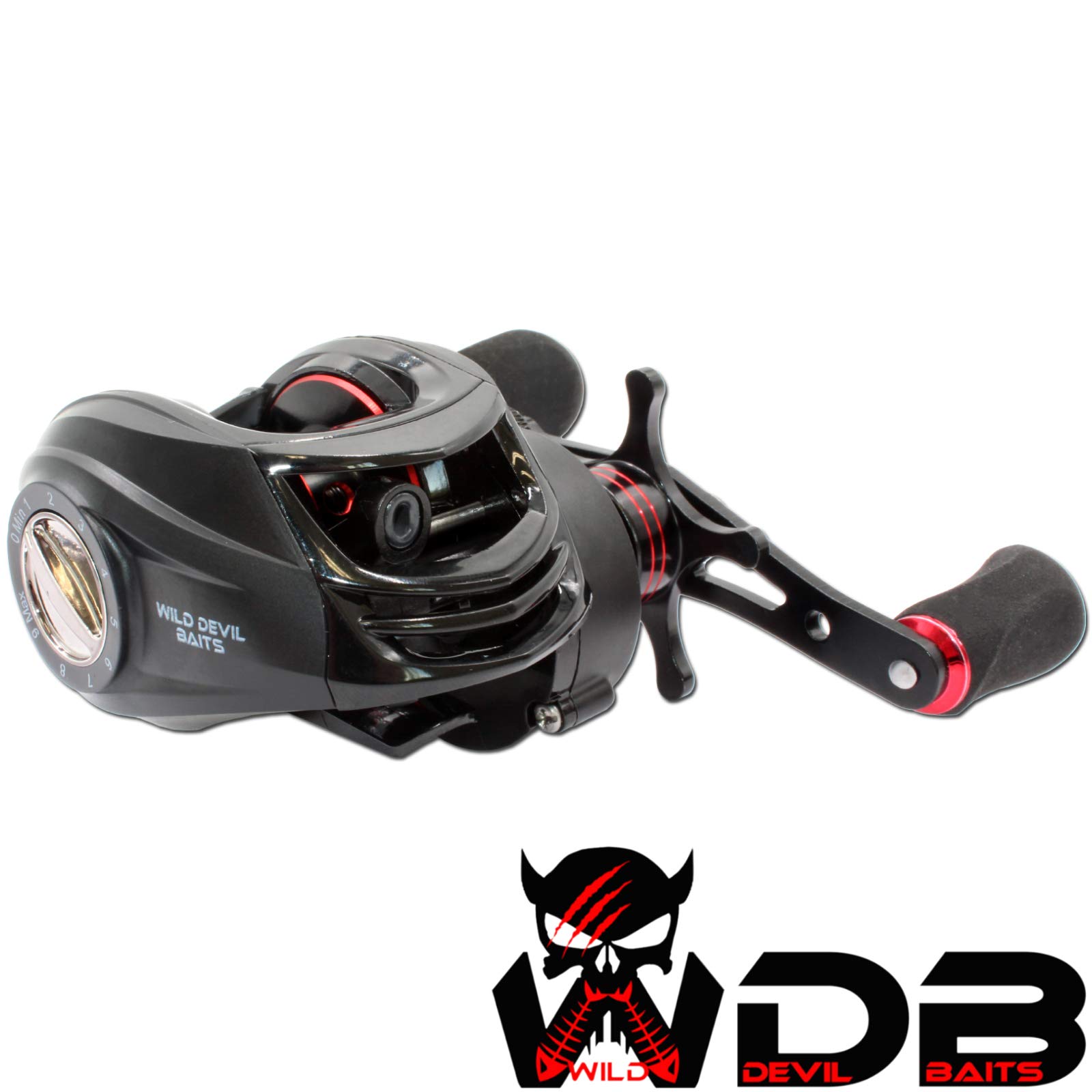 Angel-Berger Wild Devil Baits Baitcast Multirolle Devil Cast LH 100 Multirollen