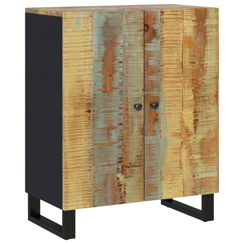 Buffet 60 x 33 x 75 cm en bois vieilli massif pour cuisine, salon, salle à manger, café