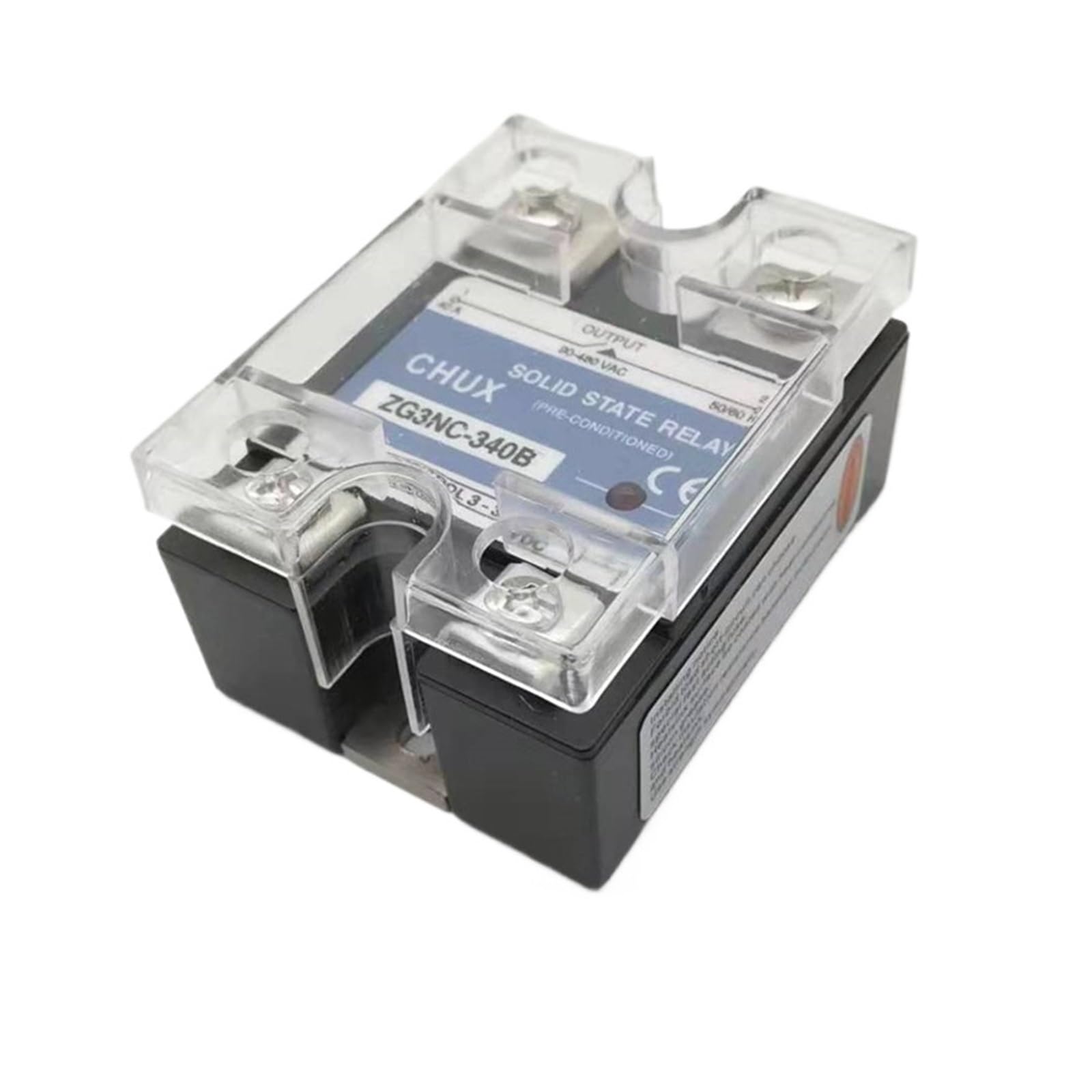 Relè a stato solido 40A guscio nero 3-32VDC 90-480VAC DC-AC modello di vendita popolare SSR-40DA Relè SSR monofase