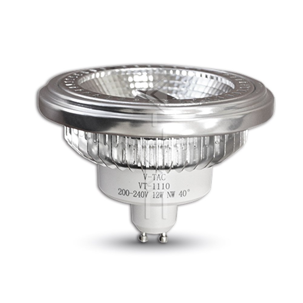 V-TAC Faretto LED GU10 12W 650 Lumen: Luce Bianca Fredda 6000K, Sostituto Alogena 60W