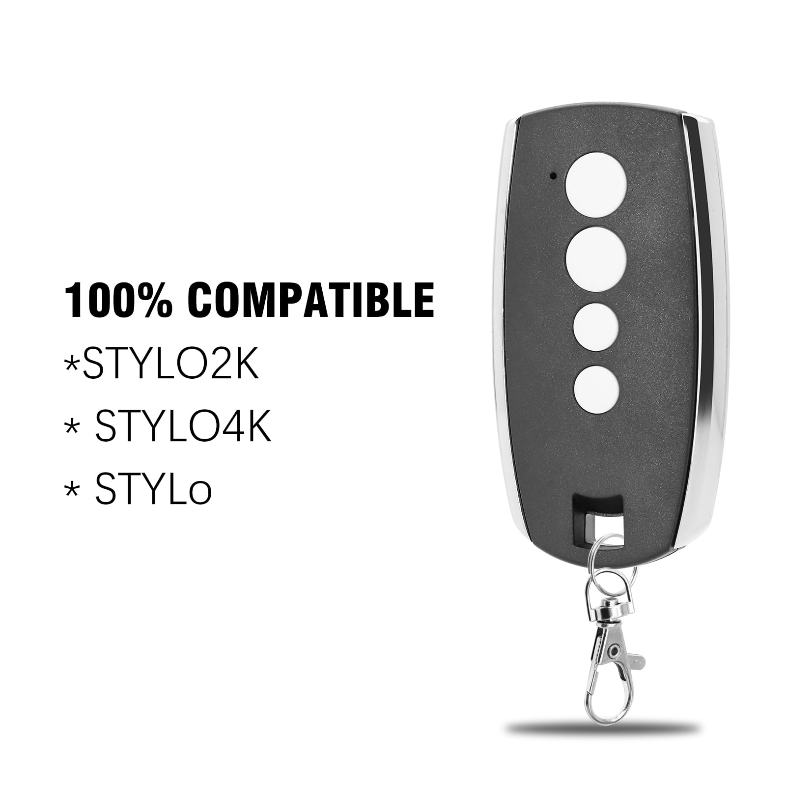 Apri porta garage 433,92 MHz Hansender, 2 porte da garage telecomando duplicato, compatibile con telecomando King Gates Stylo 4K, 4 canali
