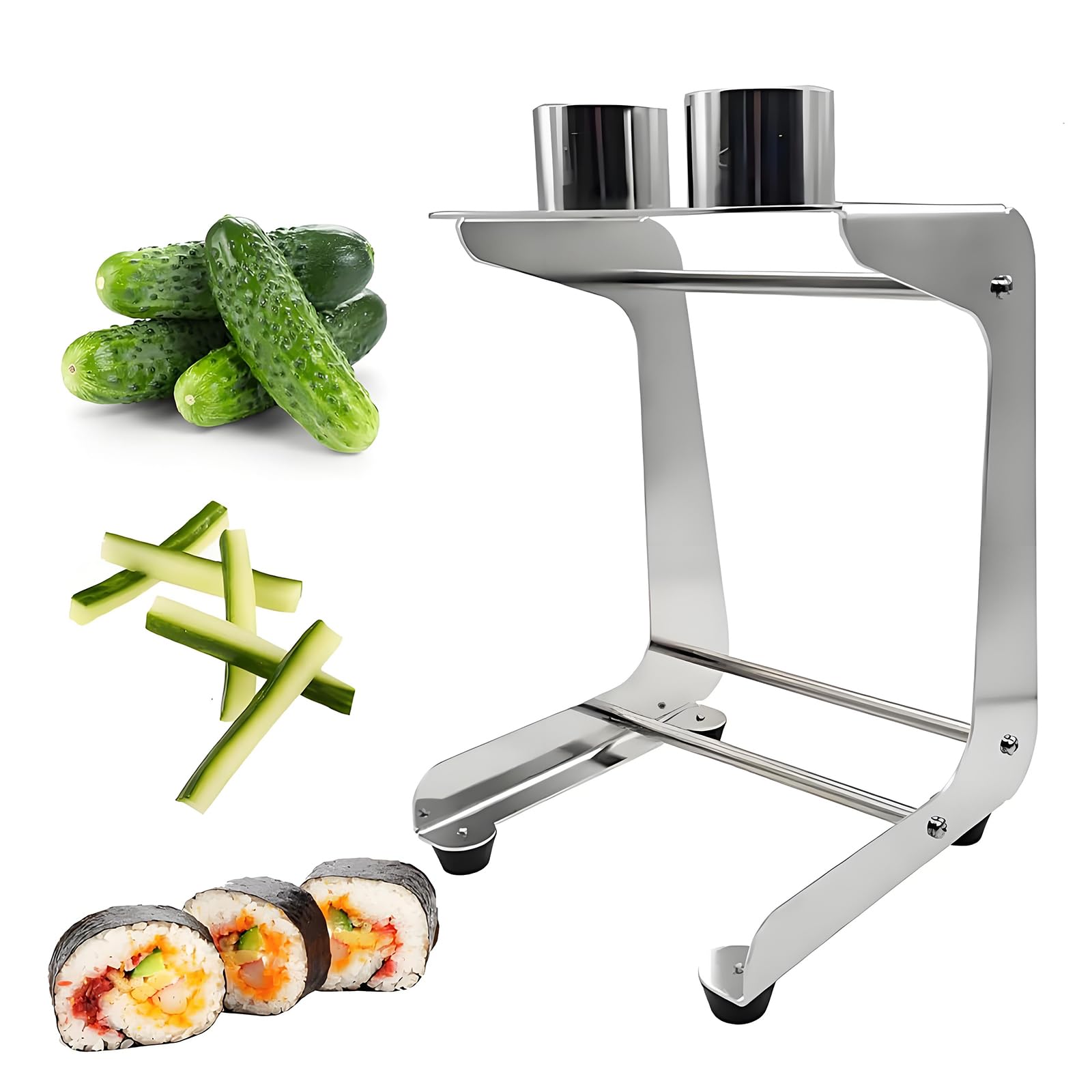 Taglierina manuale per cetrioli, in acciaio inox 304, con 3 lame, diametro di taglio 45 mm, per cucina