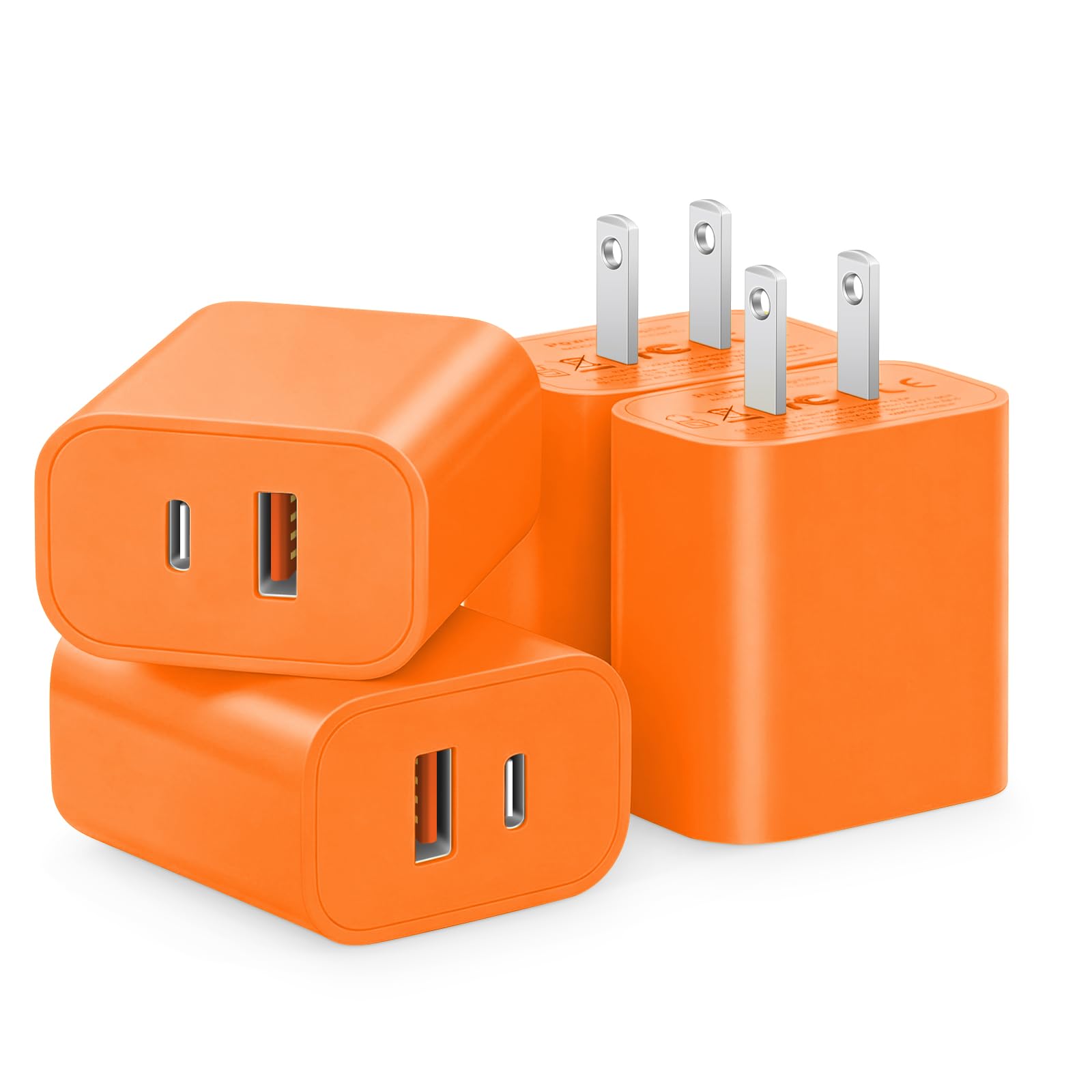 [4 Pack] 20W USB C Charger Block Fast Charging Multiport Adapter