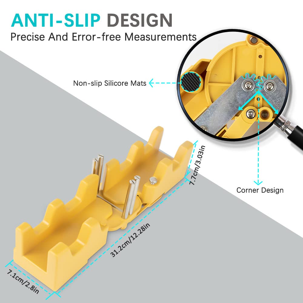 2-in-1 Mitre Measuring Cutting Tool, Miter Saw Protracto