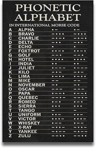 rayprint In International Morse Code Metal Tin Signs Phonetio Alphabet Poster Old Fashioned Home Club Wall Decoration Plaque 12x16Inches