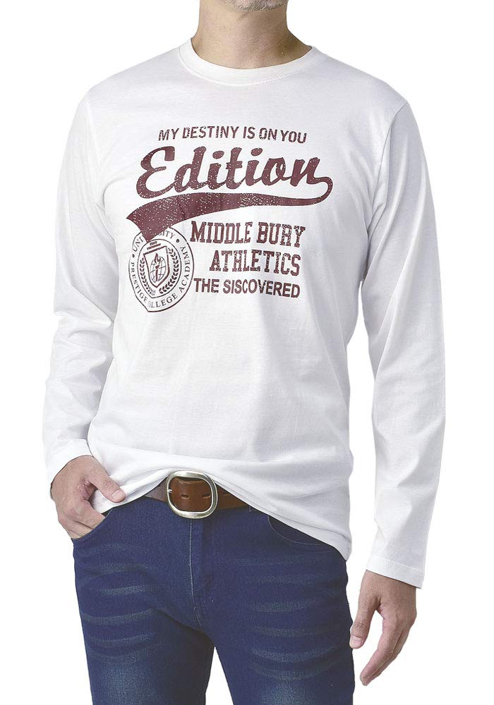 Amazon | [FLAG ON CREW] (フラグオンクルー) 長袖Tシャツ メンズ ロン