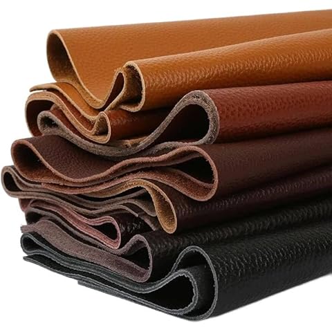 Natural Grain Cowhide Leather Skins - 20 Square Feet Full Side - Whole Grain Genuine Leather Sheets Roll Cover