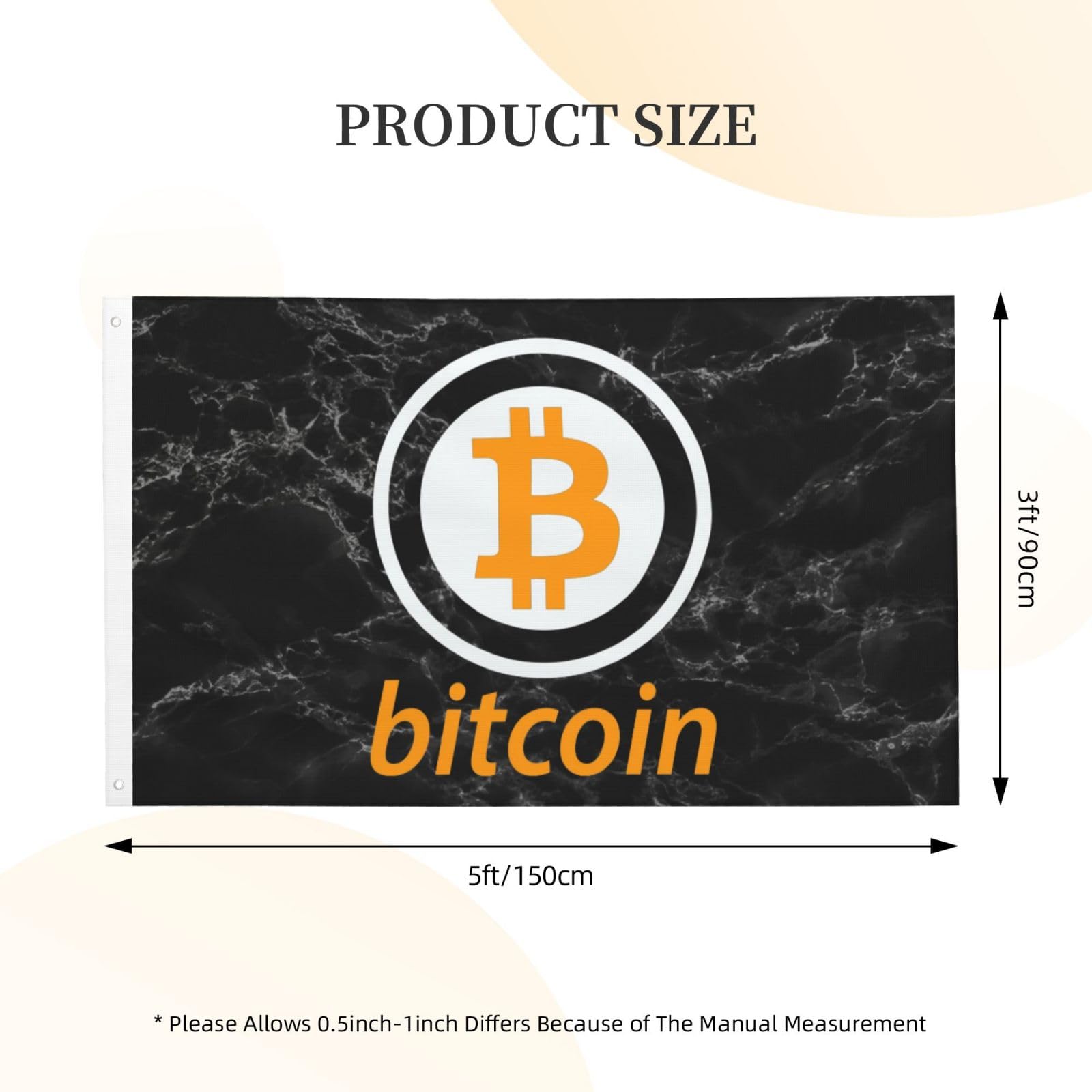 Amazon.com : Bitcoin Logo Bitcoin Sign 3x5 Double Sided Flag Fade Resistant  Banner Polyester Flag with 2 Brass Grommets For Indoor Outdoor : Patio,  Lawn & Garden