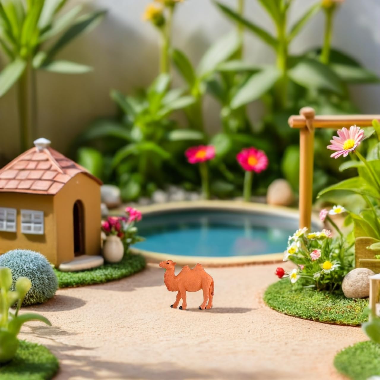 Miniature Camel Figurines: 20pcs Mini Animals Figures Cute Camel Ornament Tiny Collectible Figures for Boys and Girls Figurines for Desktop Cake Toppers Miniature Garden Landscape Decor Home Ornaments - Image 4