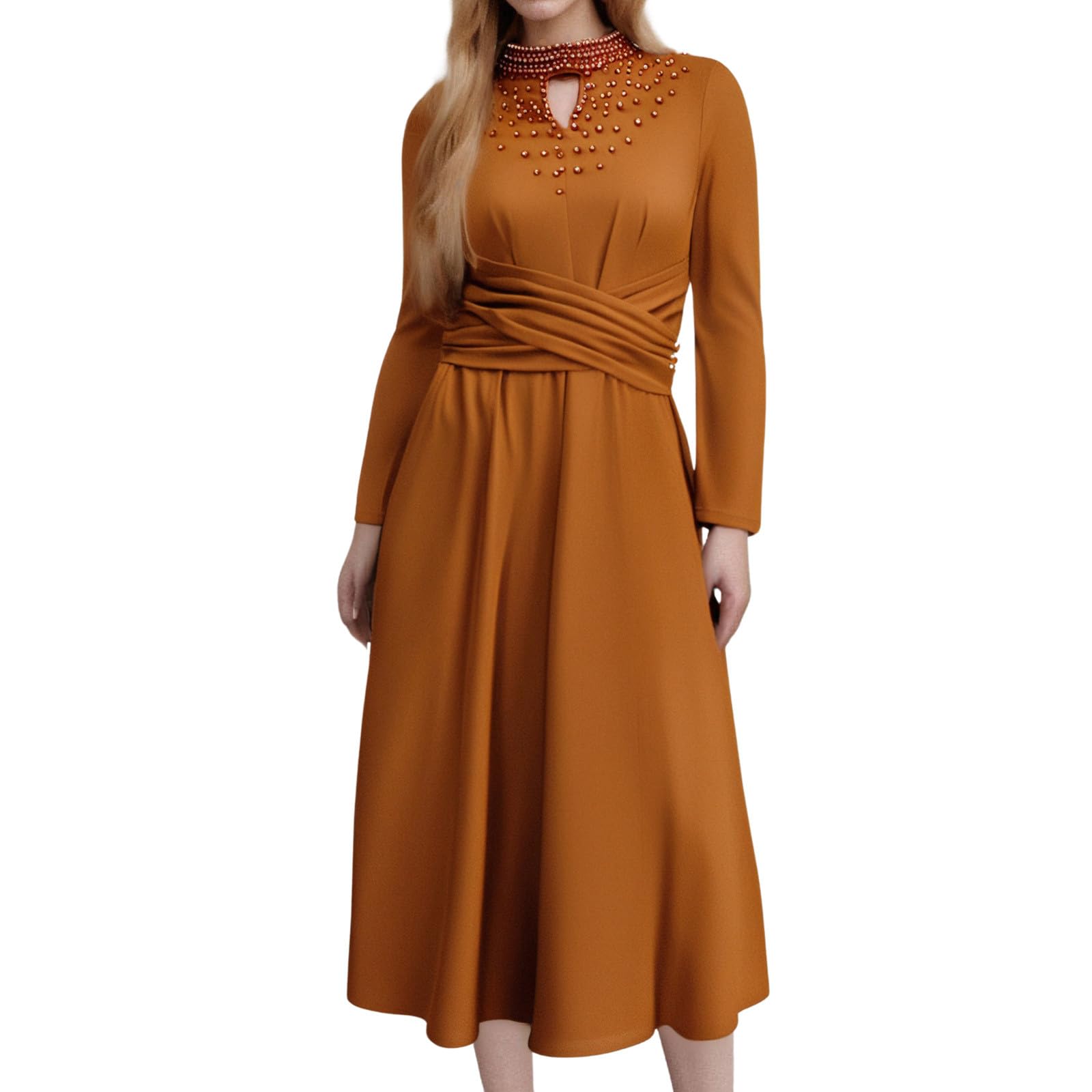 Vestido Mujer Invitada Boda Vestidos Invierno Ropa Primavera Largos De Fiesta Elegantes Trajes Otoño Nochevieja Tallas Grandes Elegante Manga Larga