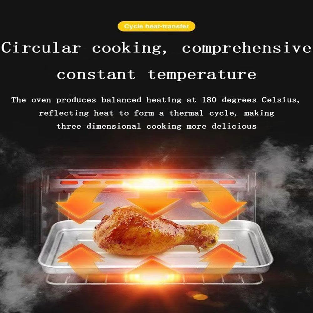 Breakfast Maker Station Portable Oven & Coffee Machine, Non-Stick Pan, Toaster Oven with 30-Min Timer for Apartments and Kitchenettes