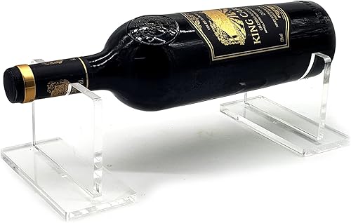 Soporte para botella de vino flotante de acrílico soporte Racksoporte mostrador expositor Riser (tamaño de botella normal)