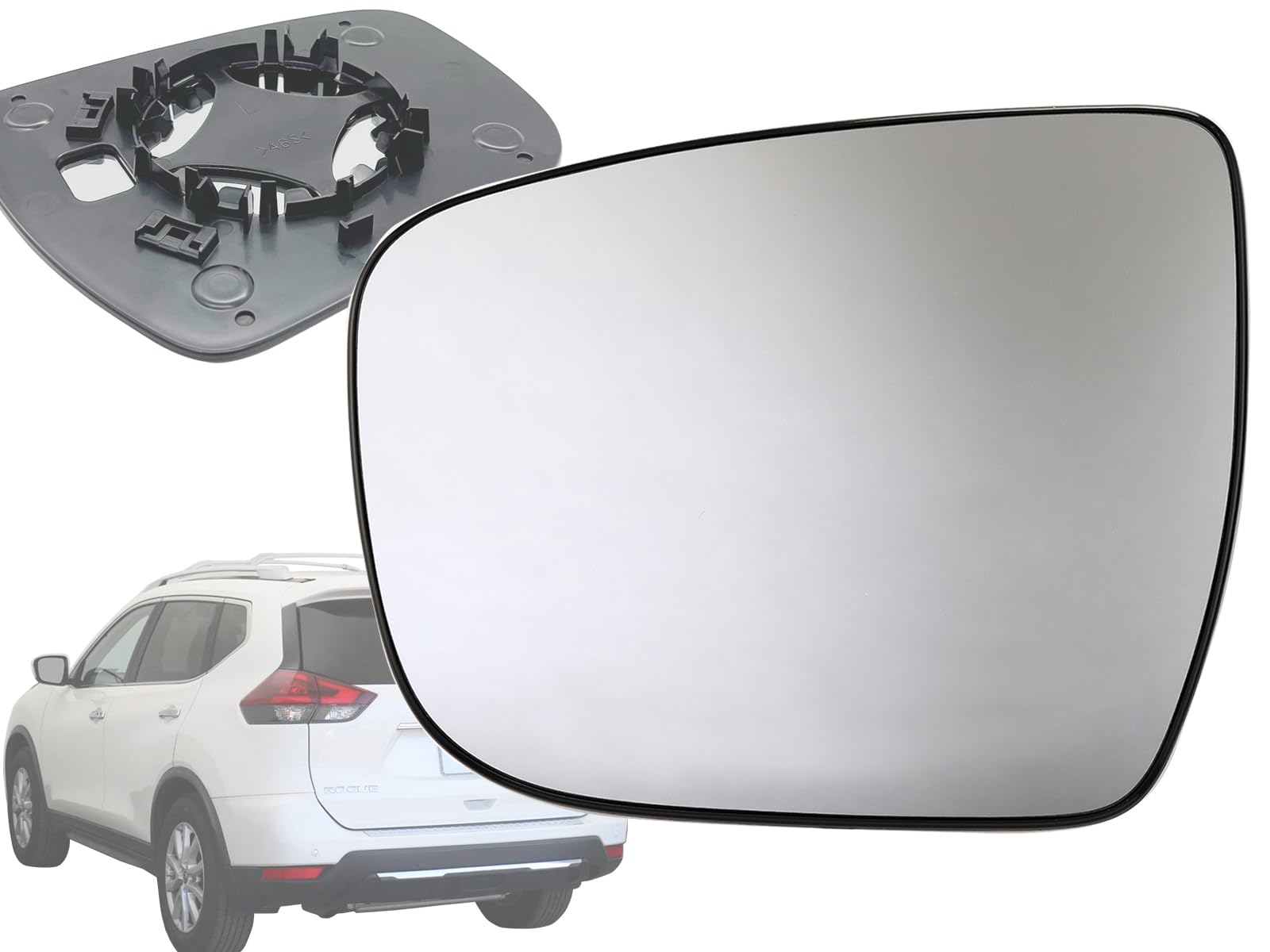 APA Replacement Mirror Glass for 2014-2020 ROGUE 2015-2021 MURANO 2017-2020 PATHFINDER Power Non-Heated Driver Left Side 963664BA0A NI1324119