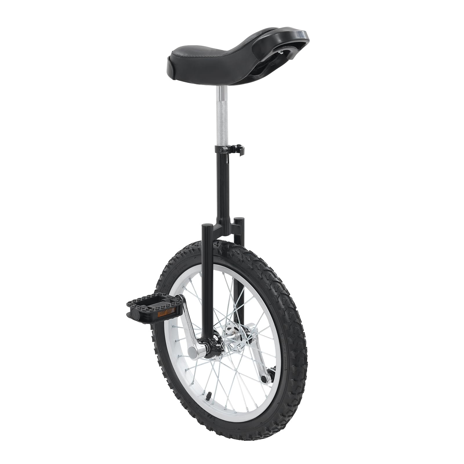 Monocycle de 40,6 cm - Réglable en hauteur - Pour entraînement d'équilibre - Pour cyclistes de 1,2 à 1,55 m - Béquille pour enfants à partir de 7 ans, enfants, adultes et professionnels