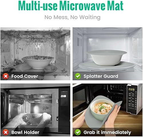 Miniatura 4 de Tapete multiuso para microondas, paquete de 3 salvamanteles, almohadilla caliente, soportes para ollas, tapete individual, soporte para utensilios,
