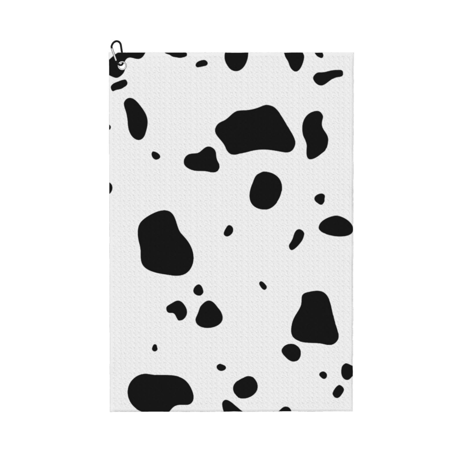 Hnnkloy Skin Dalmatians Dog Spots Animal Animals Wildlife Dalmatian, 16x24 in Portable Waffle Golf Towels with Carabiner Clip for Golf Bag