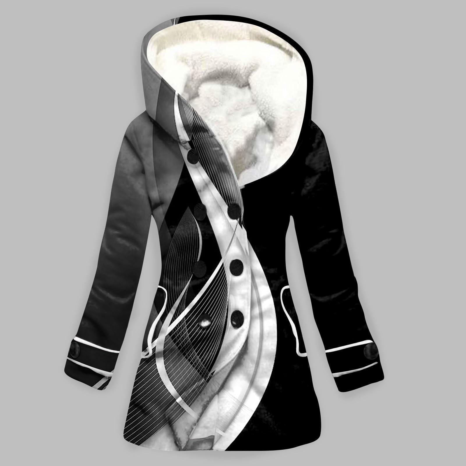 Veste Capuche Femme Hoodie Tendance Manches Longues à Capuche Trench