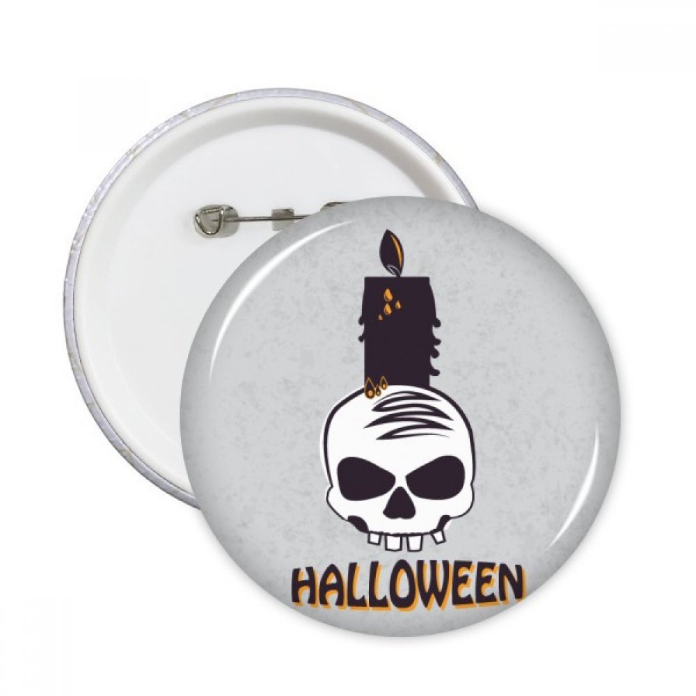 Pins bougies de crâne Halloween à épingle bouton de décoration