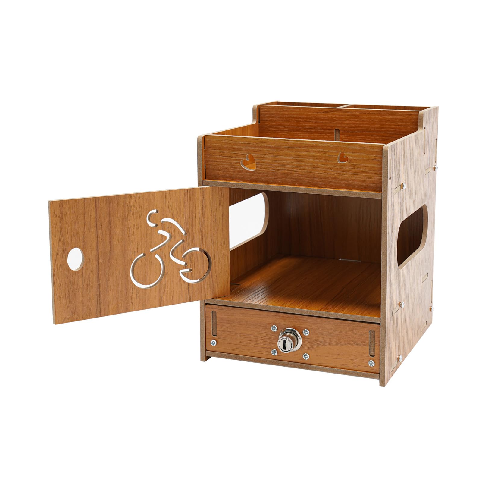 Stojak pod monitor z uchwytem na telefon komórkowy i szufladą, półka, 48 x 20 x 13,5 cm, drewniana podstawa, stojak na laptopa, laptopa, notebooka, drukarki