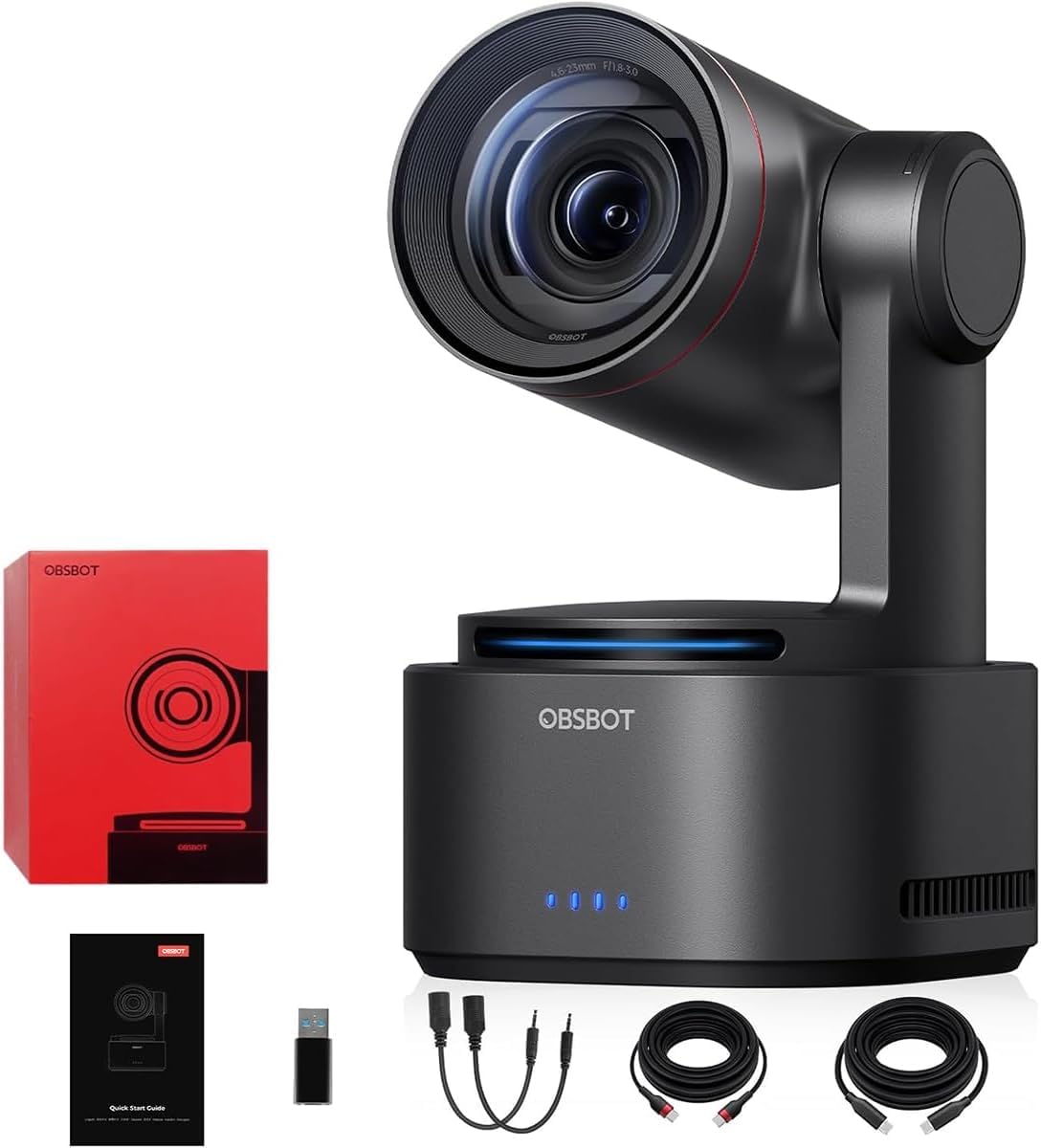 OBSBOT Tail 2 NDI Aktiviert PTZR Kamera 4K 60FPS, 1/1,5 Zoll 50MP