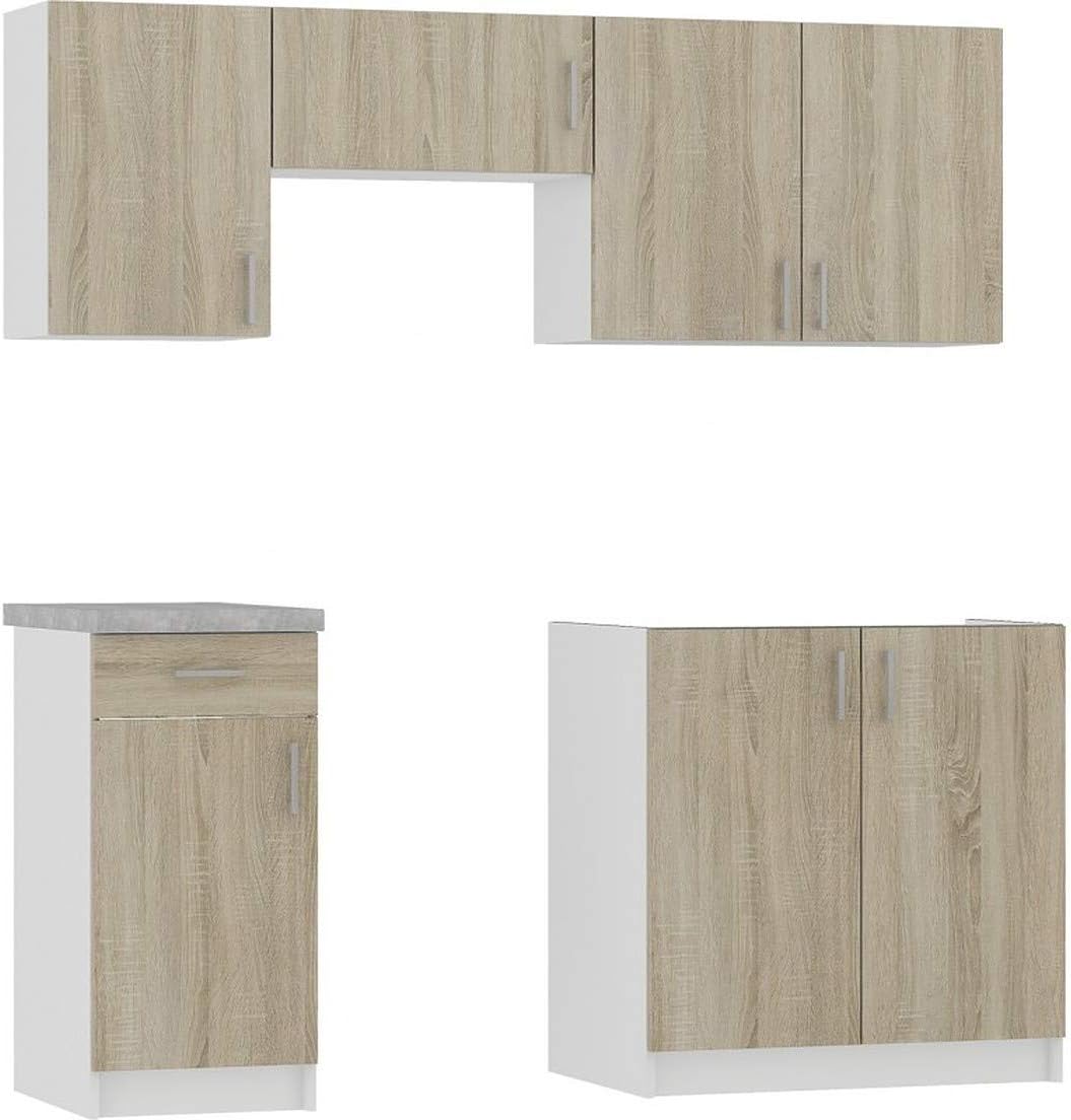 Cuisine Complète 3m20 DINA Grise Avec Moulures