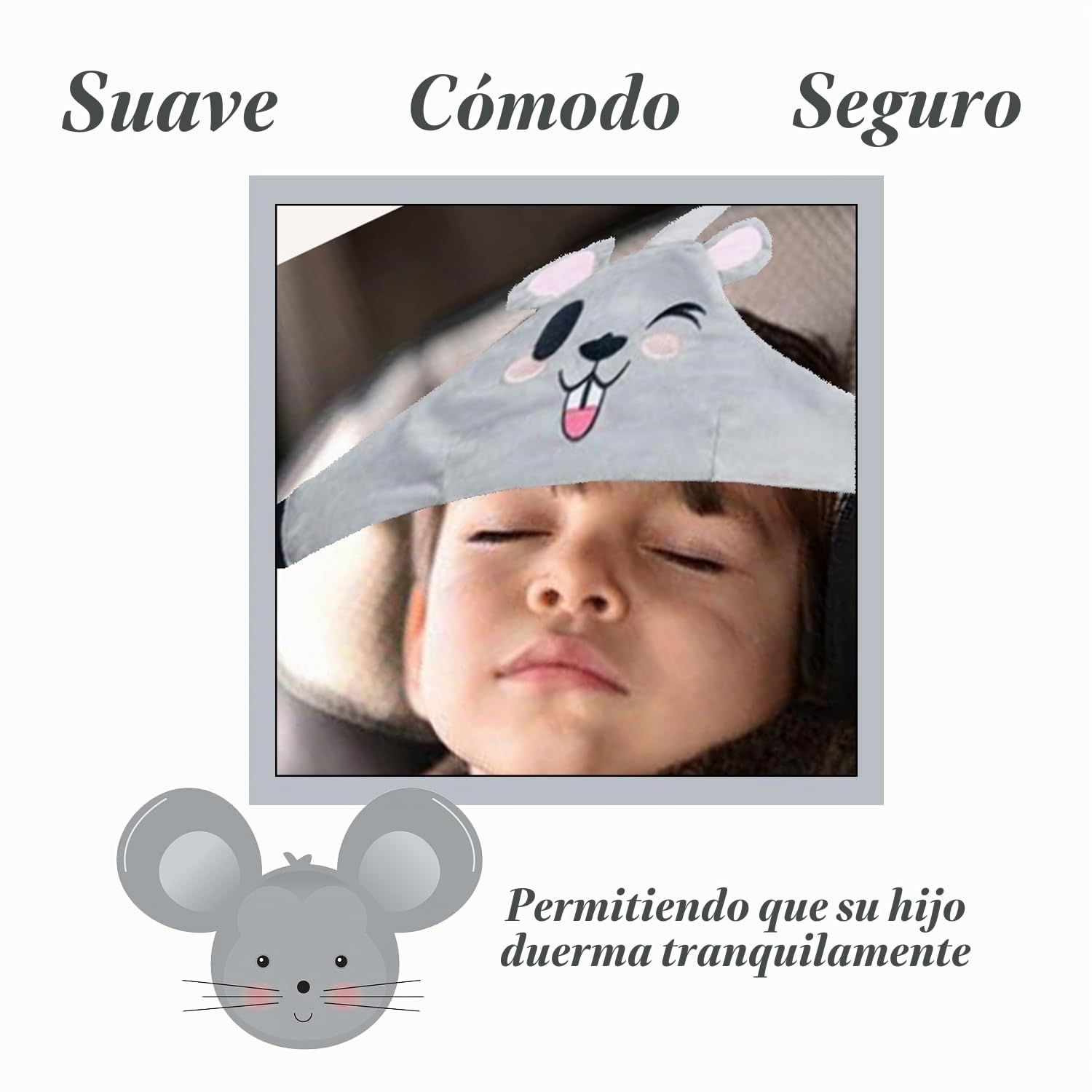 Soporte para la Cabeza del Asiento de Coche para bebé, Banda Segura para reposacabezas de Asiento de Coche, Correa para la Cabeza para Asiento de Coche, posicionador de sueño.