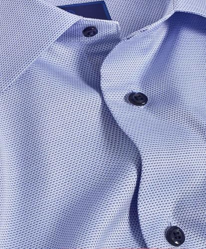 Men's Regular Fit Blue Micro Dobby Weave Dress Shirt2