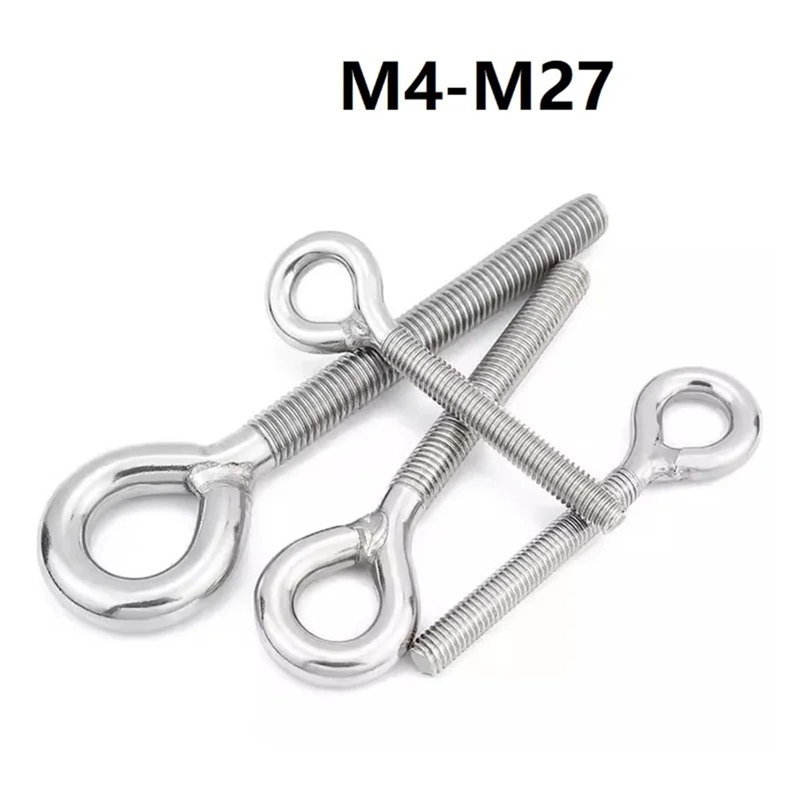 Tornillo De Anillo De ElevacióN Acero inoxidable 304 M4 M5 M6 M8 M10 M12 M14 M16 M18 M20 M22 M24 cáncamo cáncamos de elevación tornillos ojo perno(M24 1PC)
