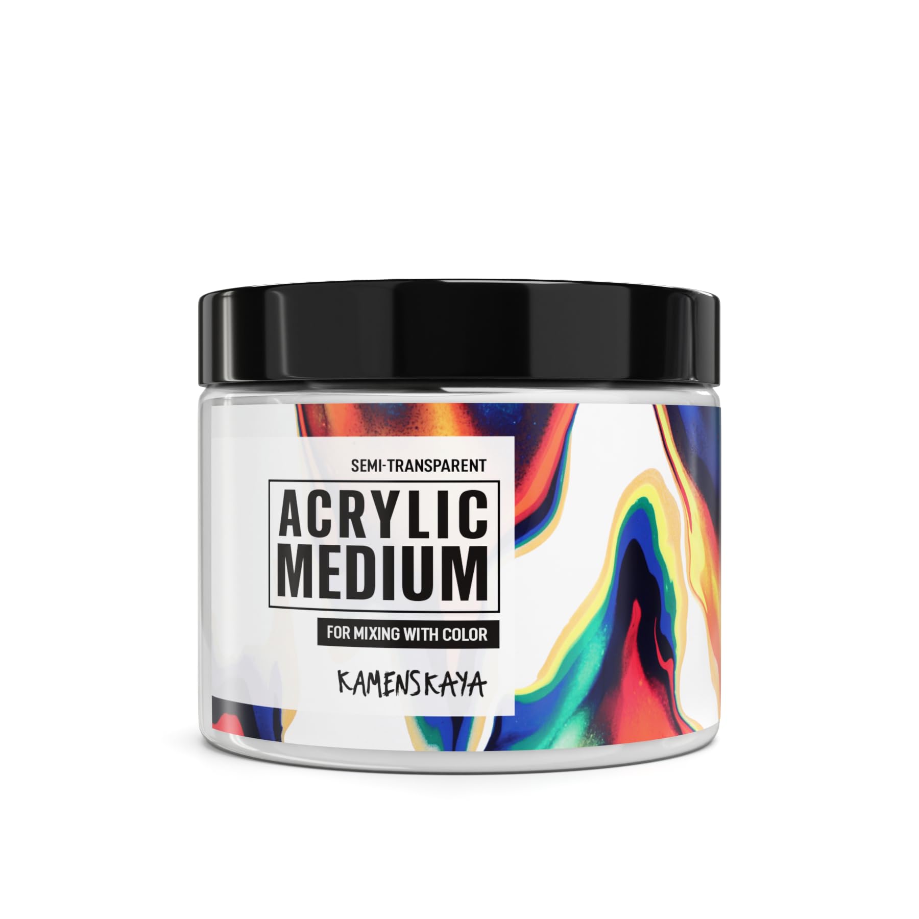 KAMENSKAYA Medium acrilico per pittura – Medium acrilico semitrasparente con finitura satinata – 16,9 fl oz (500 ml)