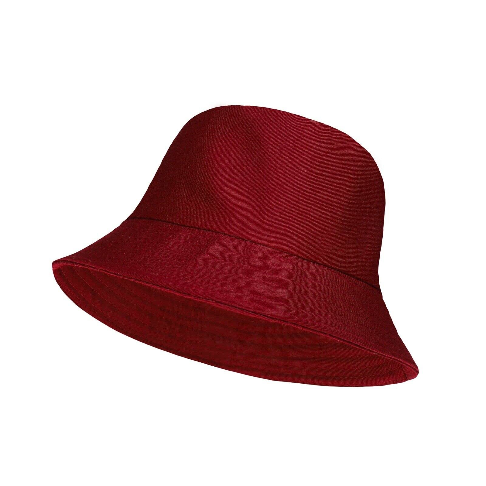 Mad Ink Unisex Fisherman Summer Festival Union Jack UK Flag Cotton Bucket Hat (One Size, Red)