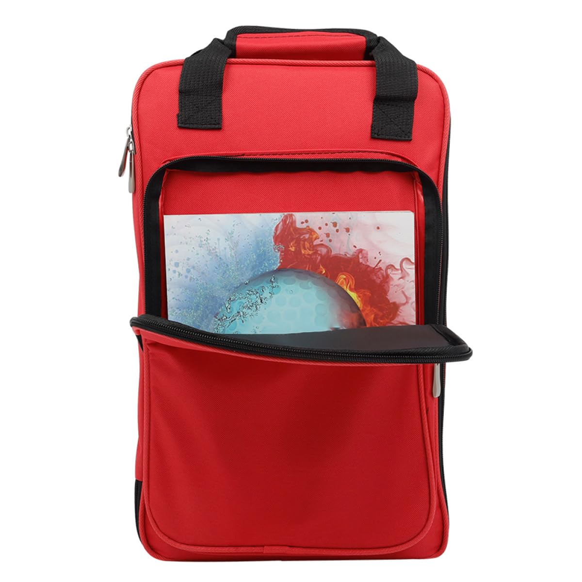 Bolsa para Baquetas de Batería Roja, de Algodón, Fácil de Transportar, Diseño Acolchado para Uso en Salas de Práctica y Escenarios