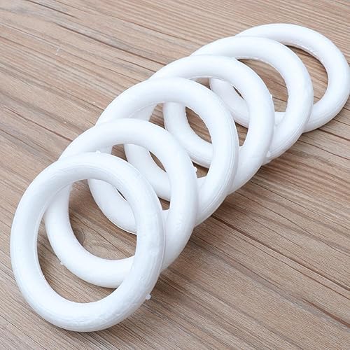 Miniatura 3 de Kisangel 24 piezas de espuma de Navidad para niños, decoración verde, bloques de espuma floral en forma de anillo, suministros de manualidades de