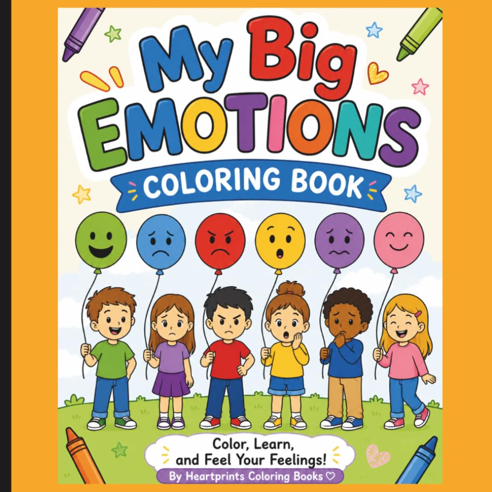 My Big Emotions Coloring Book- Color, Learn & Feel Your Feelings!: A Social Emotional Learning Coloring Book That Helps Children Recognize, Express, and Manage Big Feelings