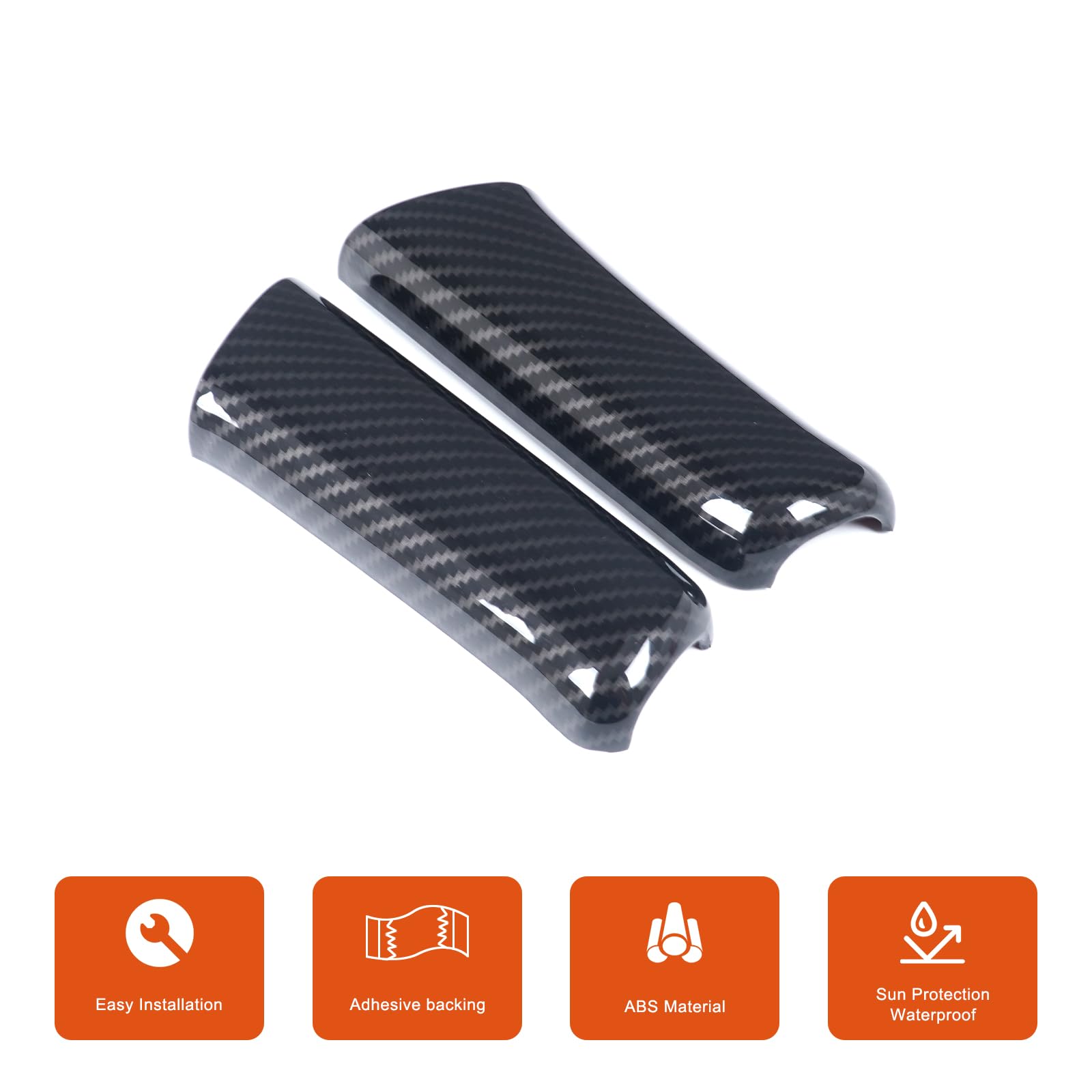 Copertura per leva del freno a mano per @F@iat @500 Abarth 595 2007-2013-2025, copertura del freno a mano in ABS, coperture protettive per pomello del cambio, accessori interni