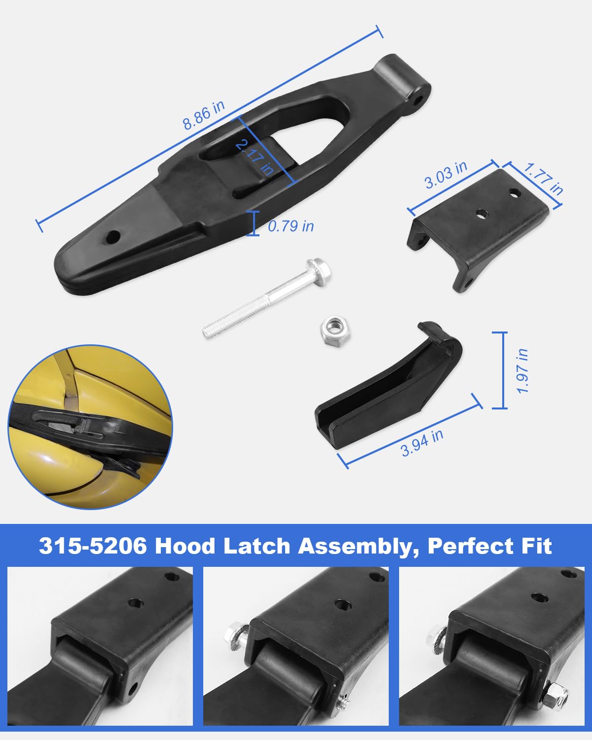 Amazon.com: ANODZU Truck Hood Latch Assembly Lock Kit Fit for flk040231