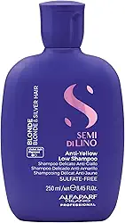 Alfaparf Milano Semi di Lino Blonde Shampoo – Para cabelos loiros, grisalhos, naturais e descoloridos – Neutraliza indesejáveis reflexos amarelos – Mais vigor e hidratação - Sem Sulfato – Qualidade profissional de salão 250ml
