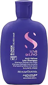 Alfaparf Milano Semi di Lino Blonde Shampoo – Para cabelos loiros, grisalhos, naturais e descoloridos – Neutraliza indesejáveis reflexos amarelos – Mais vigor e hidratação - Sem Sulfato – Qualidade profissional de salão 250ml