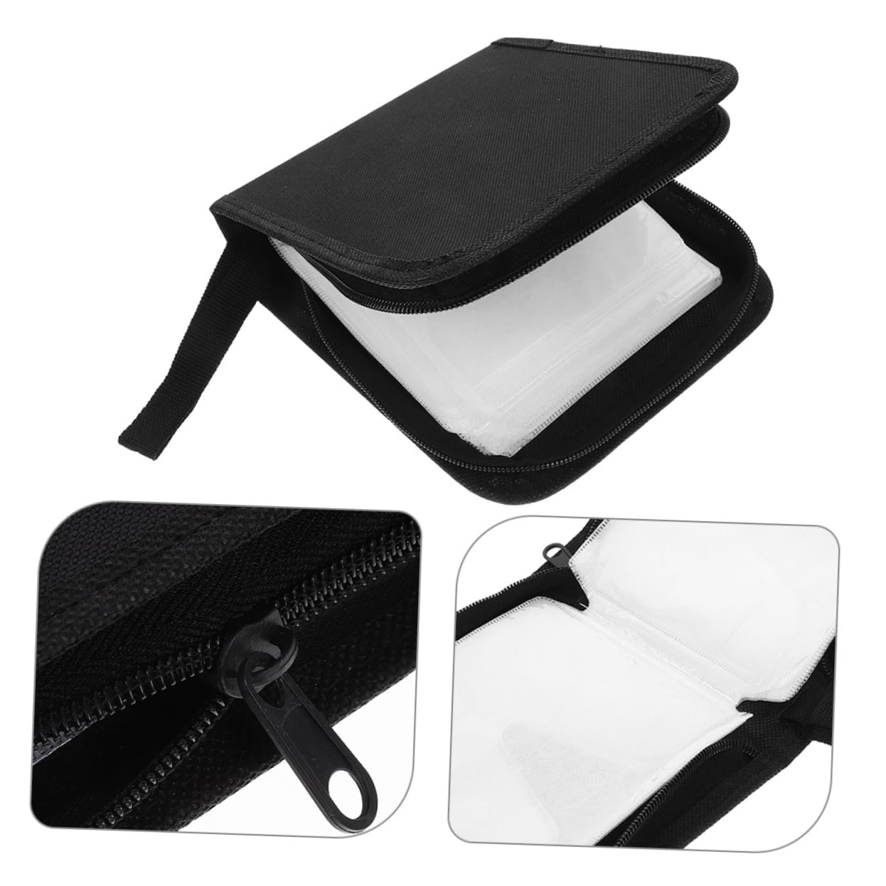Amosfun 8 Pz pacchetto mini CD borsa del disco album libretto custodia porta CD porta dvd raccoglitore custodie porta borsa per portatile portafoglio leggero per pp Black