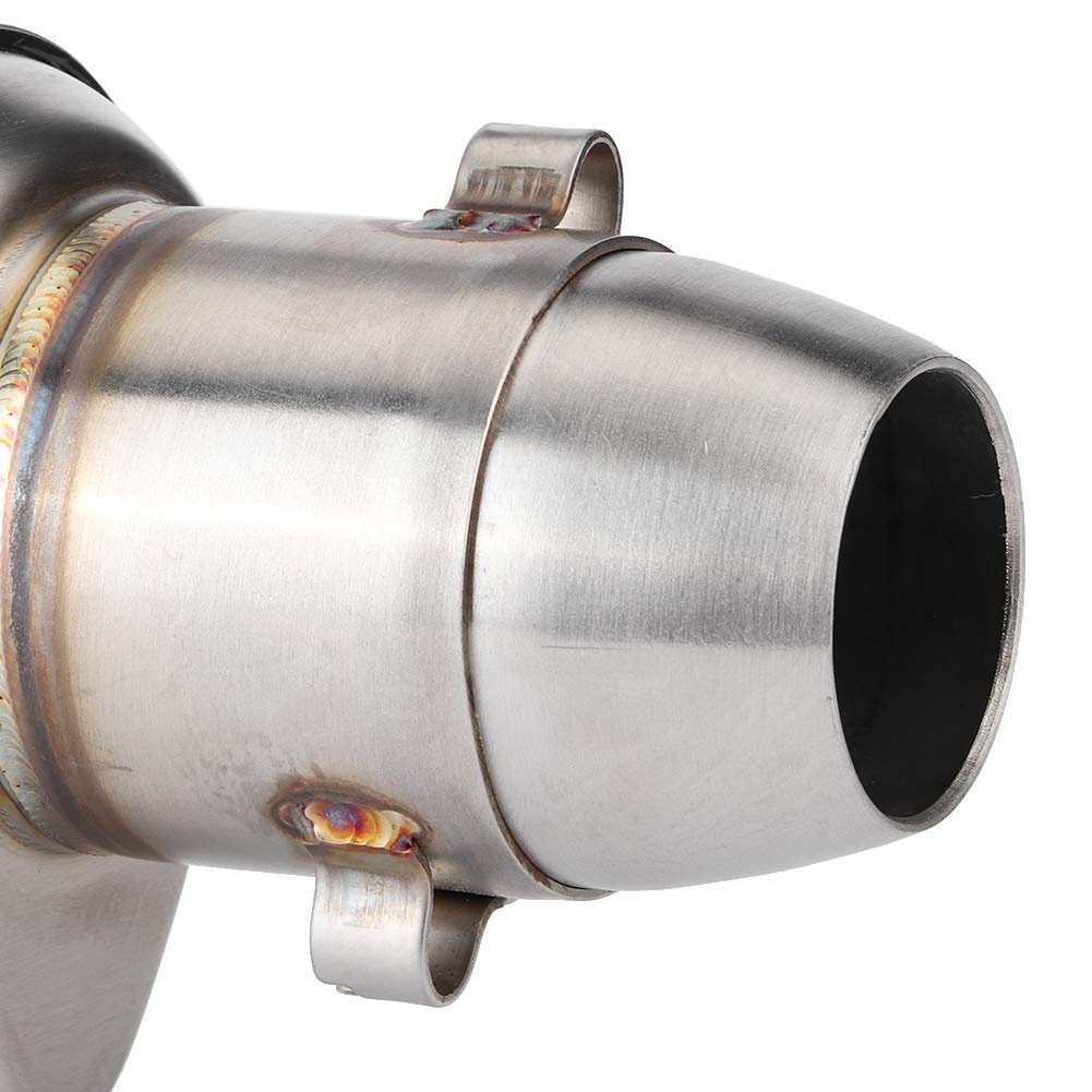 Akozon motocykl rura wydechowa, 51mm 2 cale krótka uniwersalna rura wydechowa ze stali nierdzewnej zmodyfikowany styl z włókna węglowego motocykl skuter motocykl miejski tłumik